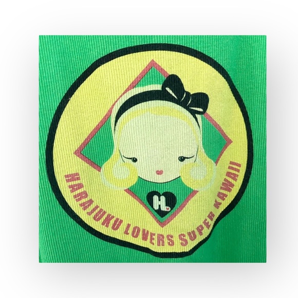 new Harajuku Lovers ❤︎ Gwen Stefani Face Graphic Tank Top ❤︎ Emerald Green ❤︎ XL - Picture 4 of 16